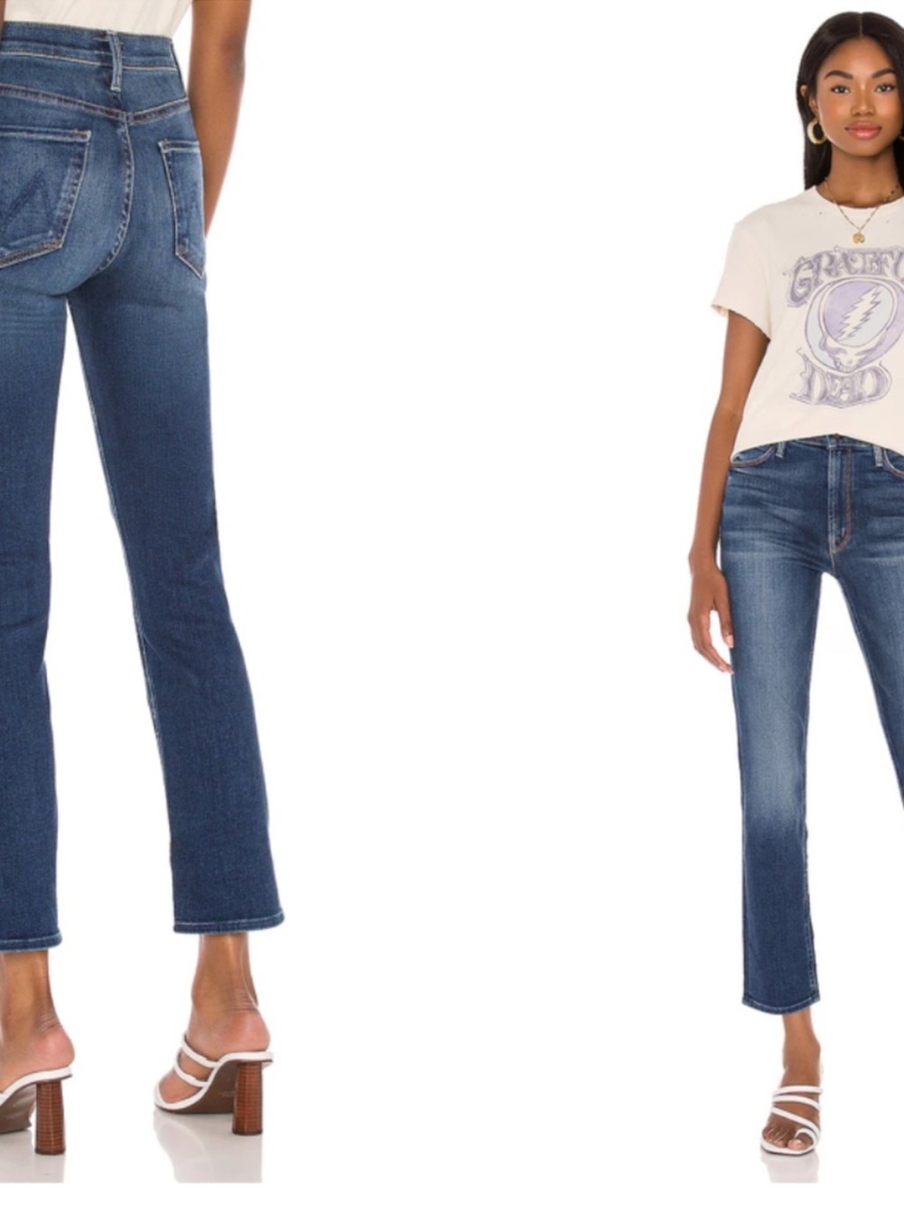 Mother The Mid Rise Dazzler Ankle Jeans We The Animals Blue Womens 29x27